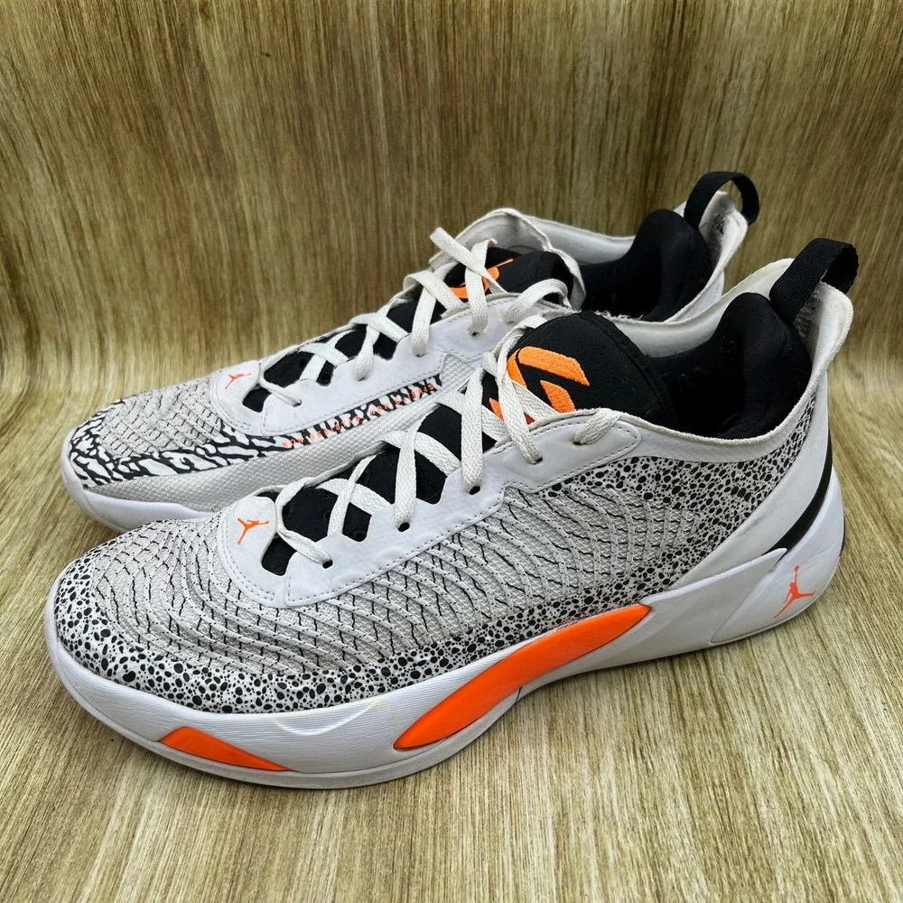 Nike Air Jordan Luka 1 Safari Men's Size 14 White Orange Sneakers DN1772-108